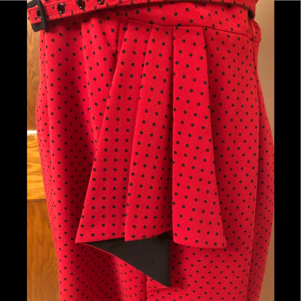 Stop Staring Red and Black Polka Dot Vintage-Inspired Dress - Picture 4 of 5